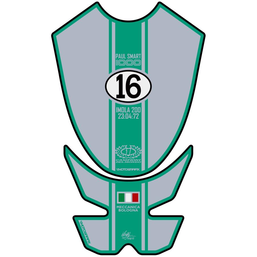 モトグラフィックス タンクパッド シルバー DUCATI SPORT CLASSIC MT-TDSCPS