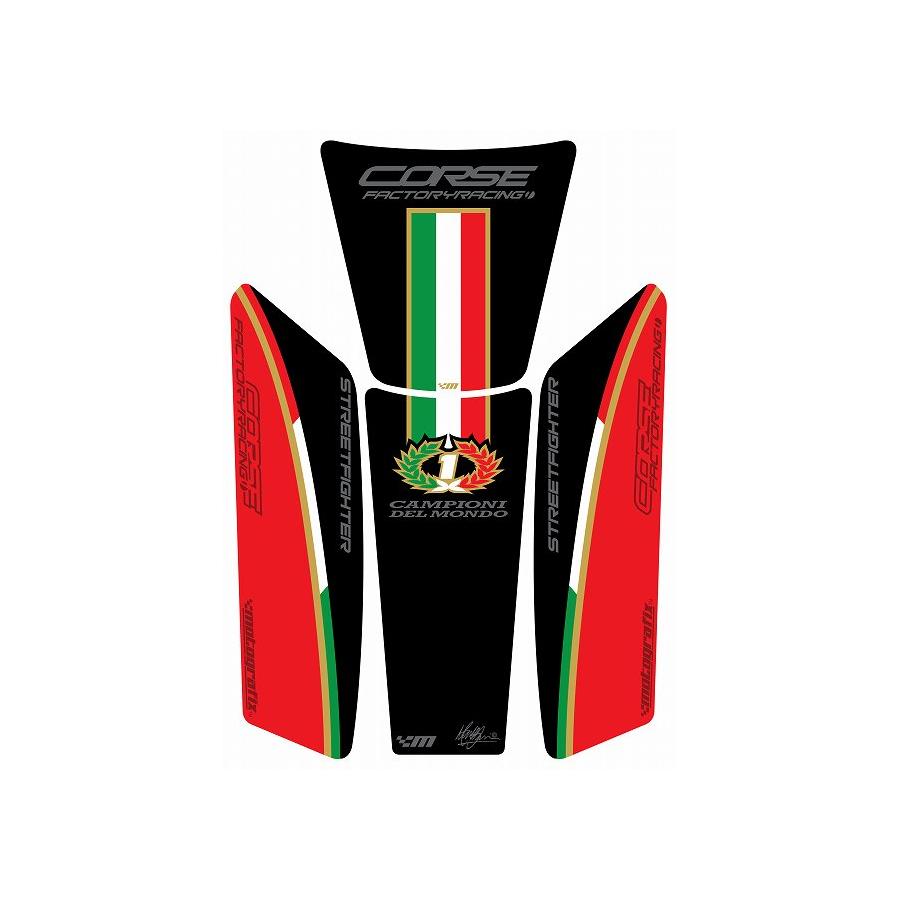 モトグラフィックス タンクパッド レッド DUCATI STREETFIGHTER MT-TDSFR