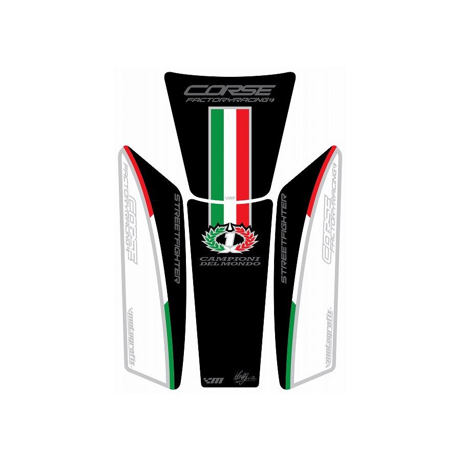 モトグラフィックス タンクパッド ホワイト DUCATI STREETFIGHTER MT-TDSFW