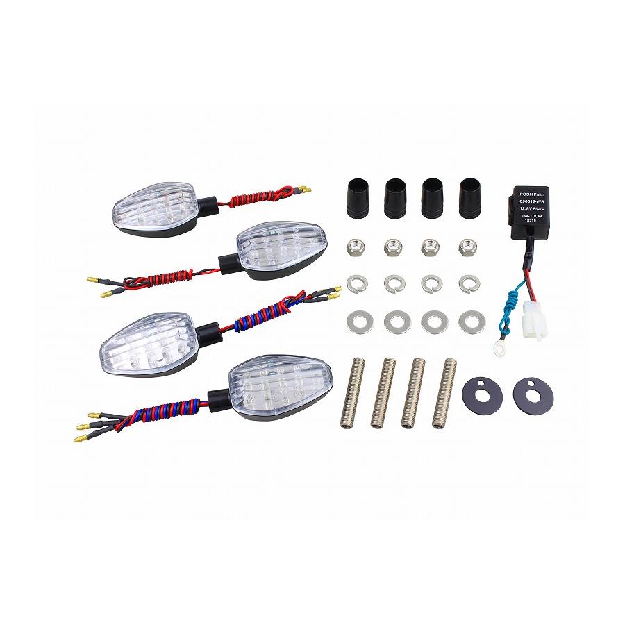 POSH Faith (ポッシュフェイス) LWLEDウインカーキット ブラック/クリア XJR400/R 060652-06