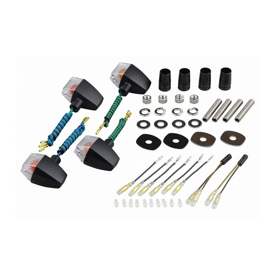 POSH Faith (ポッシュフェイス) スリムSウインカーキット ブラック/クリア ZEPHYR400/χ 031547-56