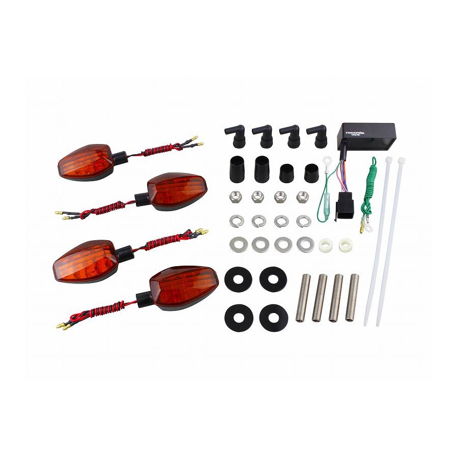 POSH Faith (ポッシュフェイス) LWLEDウインカーキット ブラック/オレンジ CB250F 057151-06