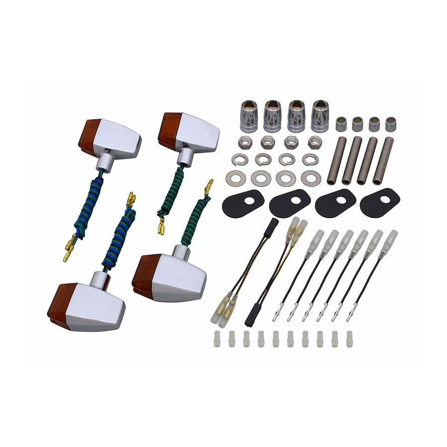 POSH Faith (ポッシュフェイス) スリムSウインカーキット メッキ/オレンジ ZRX1200R 01-03 071546-53