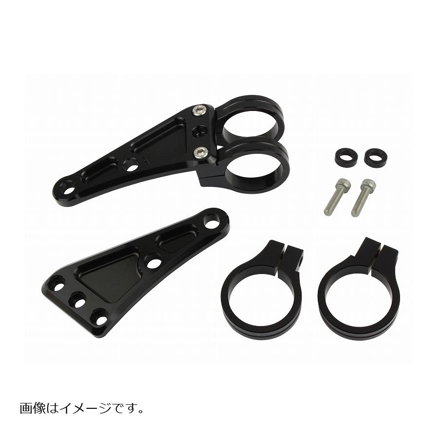 POSH Faith (ポッシュフェイス) マシンドロングヘッドライトステーΦ35 ブラック 2クランプタイプ 010048-06