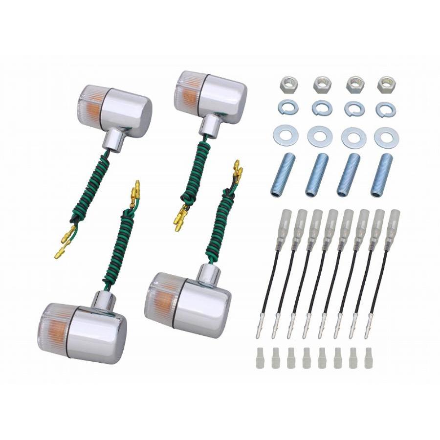 POSH Faith (ポッシュフェイス) クラシカル71ウインカー 4個入りセット メッキ/クリア F/シングル球 19..