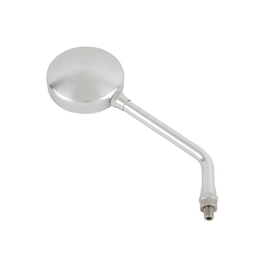 メーカー名：ポッシュフェイスメーカー品番：031581-03■従来品より約40mm（マシンドZ2ミラー比）程度の張り出しと1200R凸ミラーで視界良好！■ボディ・ステー・ジョイントはアルミ削り出しアルマイト/メッキ仕上げ。■ミラー本体は大幅に肉抜きし軽量化。■ステー部は13φと太くし、車体取付け側ボルトは削り出し一体式にせず、ステンレス材スタットボルトを使用し振動からの強度を保てる仕様になっております。■メッキ・ブラックメッキは樹脂にメッキした製品とは一味違う光沢をお楽しみいただけます。■左右共通■鏡面サイズ：φ79mm　1200R凸ミラー採用■M10/P1.25 正ネジ※平成19年1月1日以降に製造された車両には、当製品は保安基準適合外となり、公道での使用、及び車検には対応できません。販売備考：マシンドZ2タイプミラー(左右共通)　M10(正ネジ)　ロングタイプ◆左右共通◆入り数：1pcs◆10mm◆P−1．25正ネジ◆ボディー・ステー・ジョイント：アルミ削り出し/メッキ仕上げ◆約40mm張り出します（POSH FAITHマシンドZ2ミラー比）◆カラー：シルバー