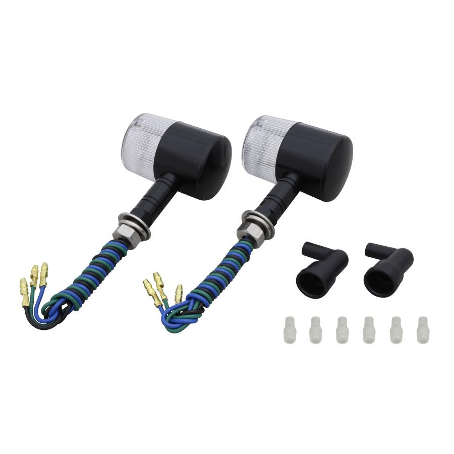 POSH Faith (ポッシュフェイス) ミドルマシンド71ウインカー 2個入 ロングステー ブラック/クリア ダブ..