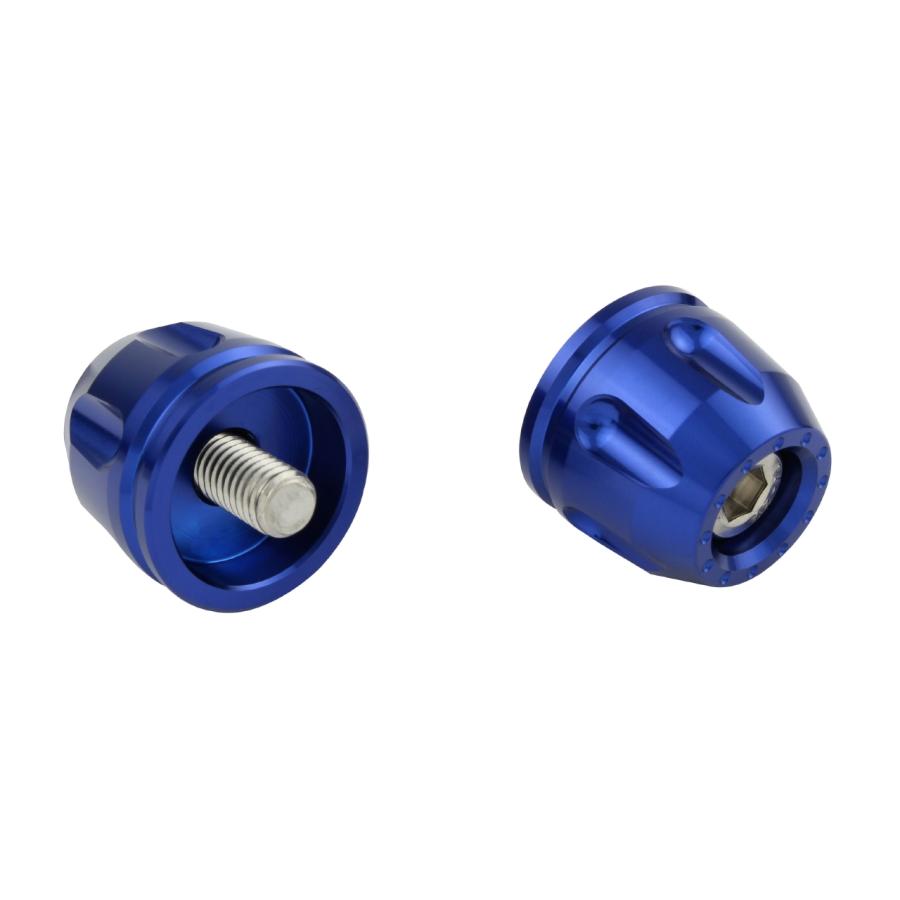 POSH Faith (ポッシュフェイス) リボルバーエンド カワサキ純正ハンドルM8タイプ ブルー 032178-01