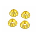 POSH Faith (ポッシュフェイス) キャップホルダー シャンパンゴールド NASAタイプ6mm/4pc 004086-12