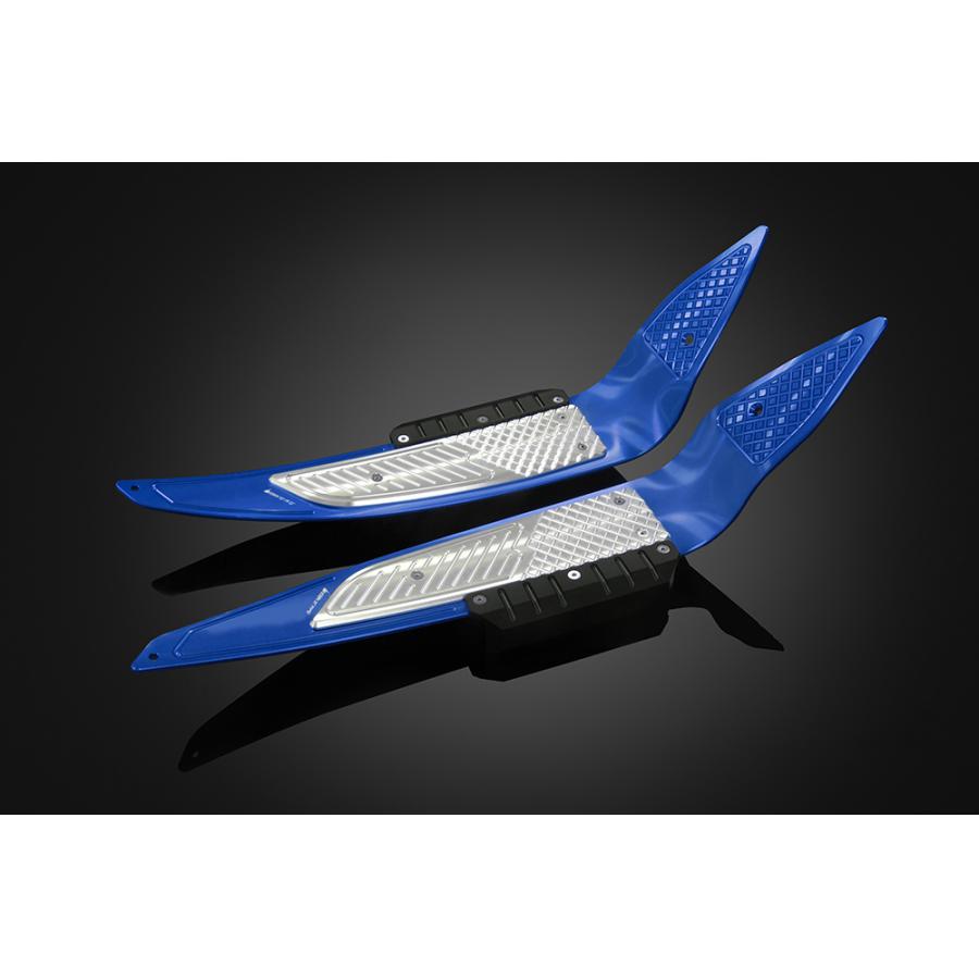 BIKERS (バイカーズ) フットプレート ブルー/シルバー PCX/PCX150 H0296-BLU-SLV