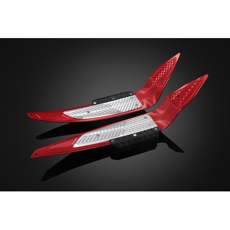 BIKERS (バイカーズ) フットプレート レッド/シルバー PCX/PCX150 H0296-RED-SLV