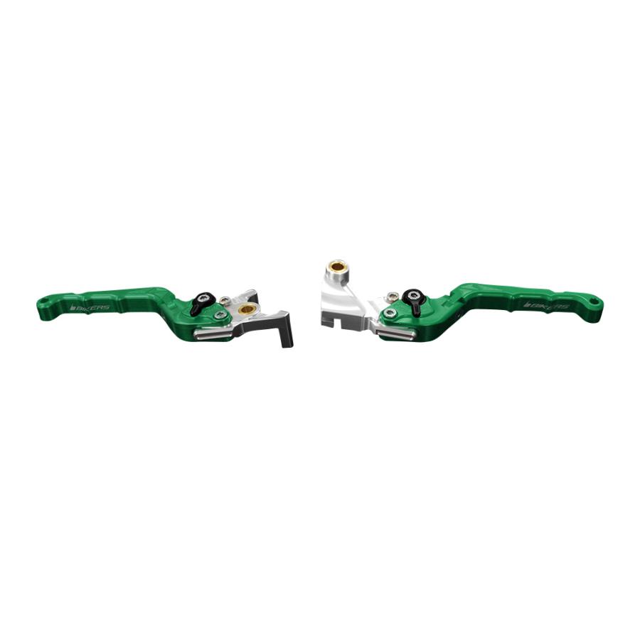 BIKERS (バイカーズ) 可倒式 アジャスタブル レバーセット グリーン ニンジャ Ninja250 Ninja400 Z250 Z125 PRO K0508-GRN