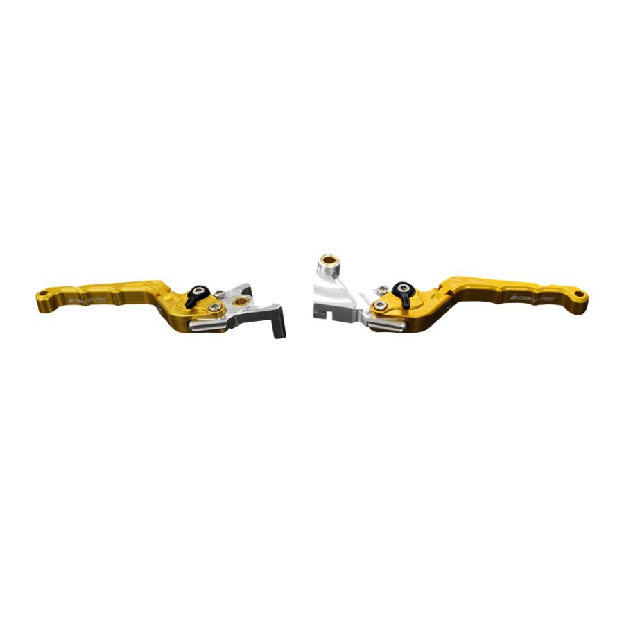 BIKERS (バイカーズ) 可倒式 アジャスタブル レバーセット ライトゴールド ニンジャ Ninja250 Ninja400 Z250 Z125 PRO K0508-LGD