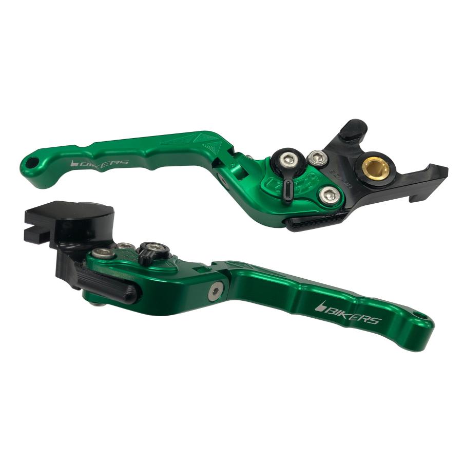 BIKERS (バイカーズ) 可倒式 アジャスタブル レバーセット グリーン ZX-25R ニンジャ650 Ninja650/Z650 Z900 K0526-GRN