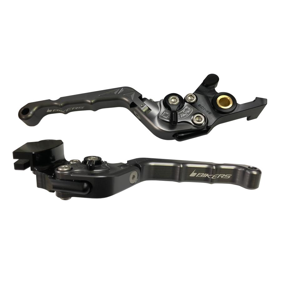 BIKERS (バイカーズ) 可倒式 アジャスタブル レバーセット グレー ZX-25R ニンジャ650 Ninja650/Z650 Z900 K0526-GRY