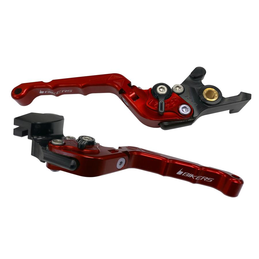 BIKERS (バイカーズ) 可倒式 アジャスタブル レバーセット レッド ZX-25R ニンジャ650 Ninja650/Z650 Z900 K0526-RED