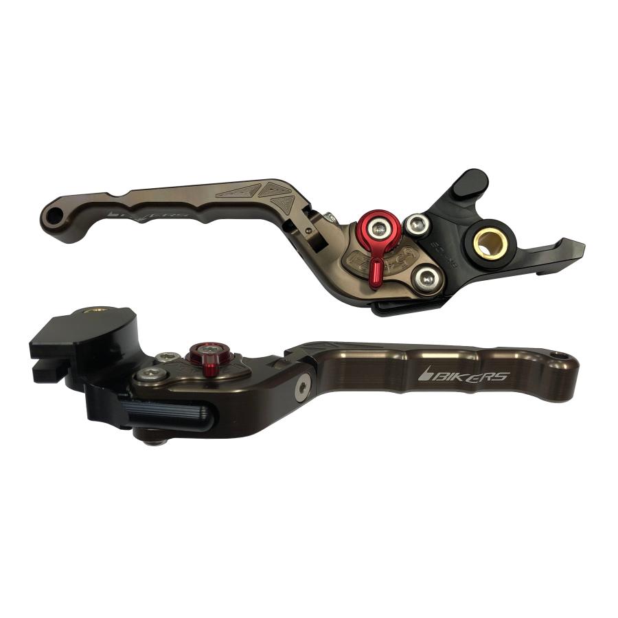 バイカーズ レバーセット 可倒式 カーブタイプ チタン ZX-25R 20-23 Ninja650/Z650 17-22 Z900 18-24 K0526-TIN