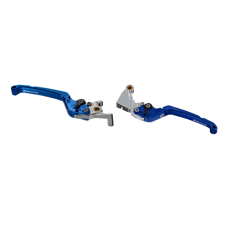 BIKERS (バイカーズ) 可倒式 アジャスタブル レバーセット ブルー ニンジャ Ninja250 Ninja400 Z250 Z125 PRO K0532-BLU