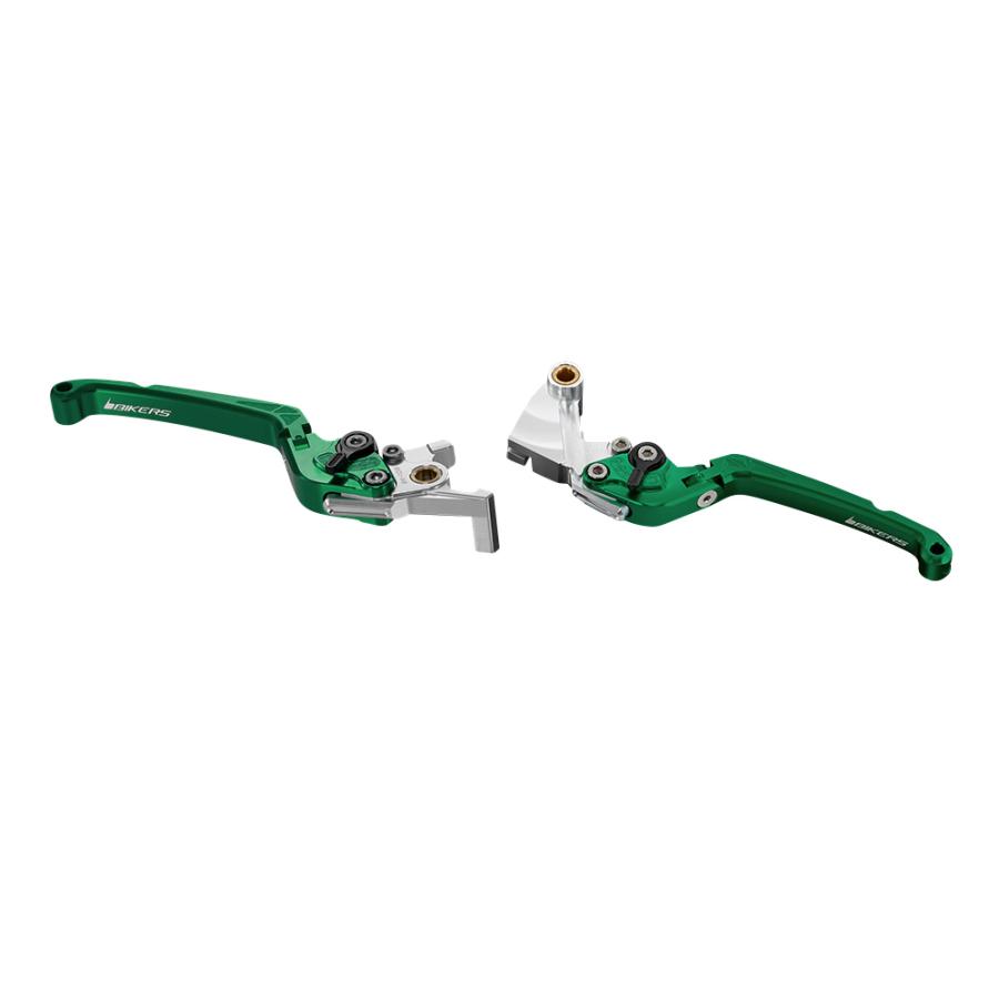 BIKERS (バイカーズ) 可倒式 アジャスタブル レバーセット グリーン ニンジャ Ninja250 Ninja400 Z250 Z125 PRO K0532-GRN