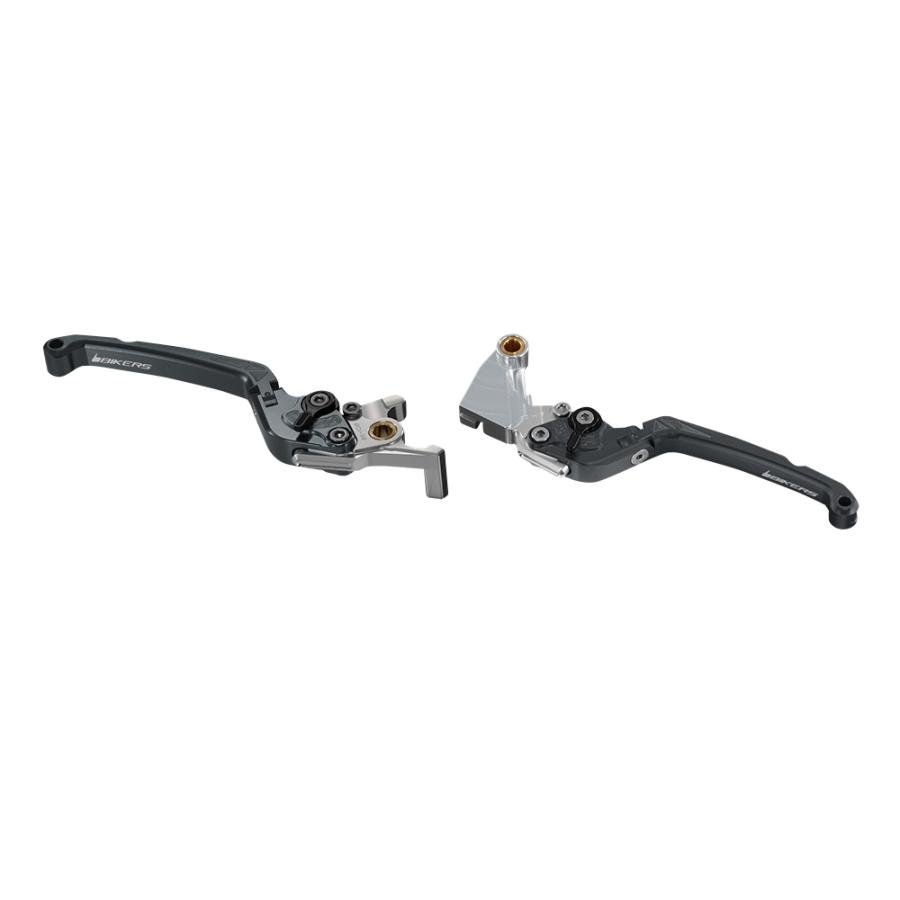 BIKERS (バイカーズ) 可倒式 アジャスタブル レバーセット グレー ニンジャ Ninja250 Ninja400 Z250 Z125 PRO K0532-GRY