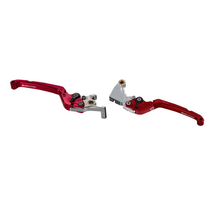 BIKERS (バイカーズ) 可倒式 アジャスタブル レバーセット レッド ニンジャ Ninja250 Ninja400 Z250 Z125 PRO K0532-RED