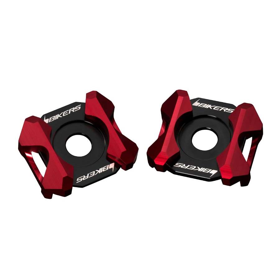 BIKERS (バイカーズ) スイングアーム アジャスタブルプレート 2ケ レッド Ninja400 ニンジャ Ninja250 K0206-RED