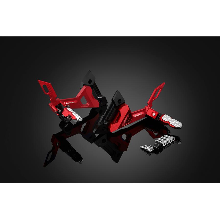[特価品]バイカーズ リアフットレスト レッド Ninja250 13-17/Z250 13-17 K0211-RED