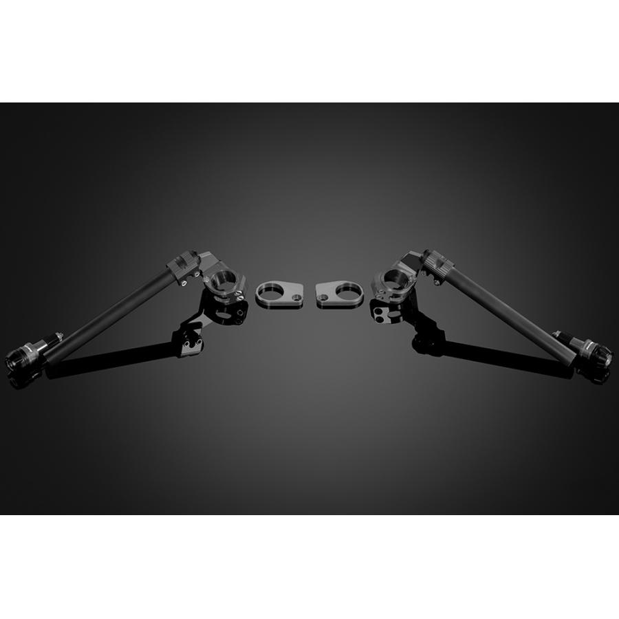 BIKERS (バイカーズ) アジャスタブル セパレートハンドル セパハン ブラック/グレー ニンジャ Ninja250R/250 K0293-GRY