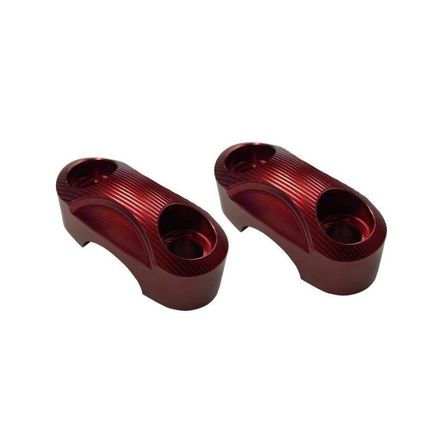 BIKERS (バイカーズ) ハンドルバークランプ 22.2mm レッド グロム GROM ハンターカブ125 CT125 PCX PCX160 21 H0411-RED
