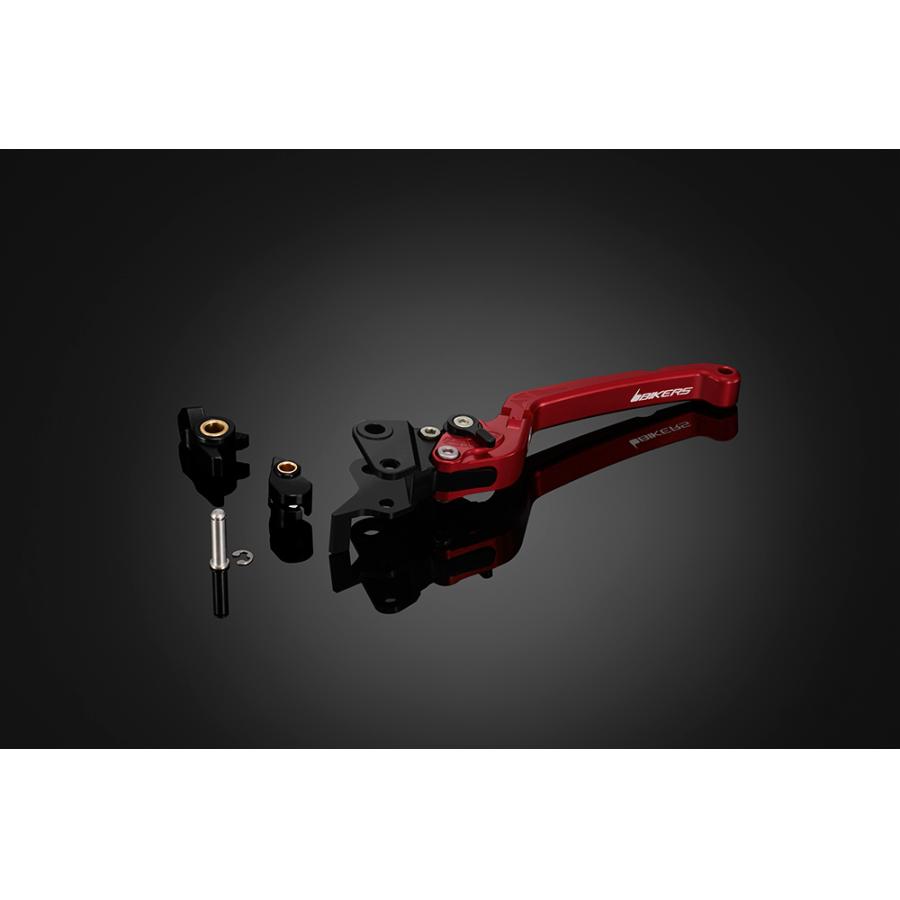 BIKERS (バイカーズ) 可倒式 アジャスタブル ブレーキレバー 左 レッド トリシティ TRICITY125 TRICITY155 Y0104-RED