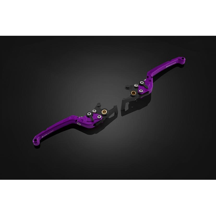 BIKERS (バイカーズ) レバーセット 可倒式 フラットタイプ パープル FORZA H1020-PUR