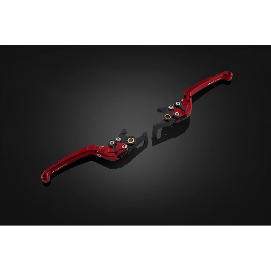 BIKERS (バイカーズ) レバーセット 可倒式 フラットタイプ レッド FORZA H1020-RED