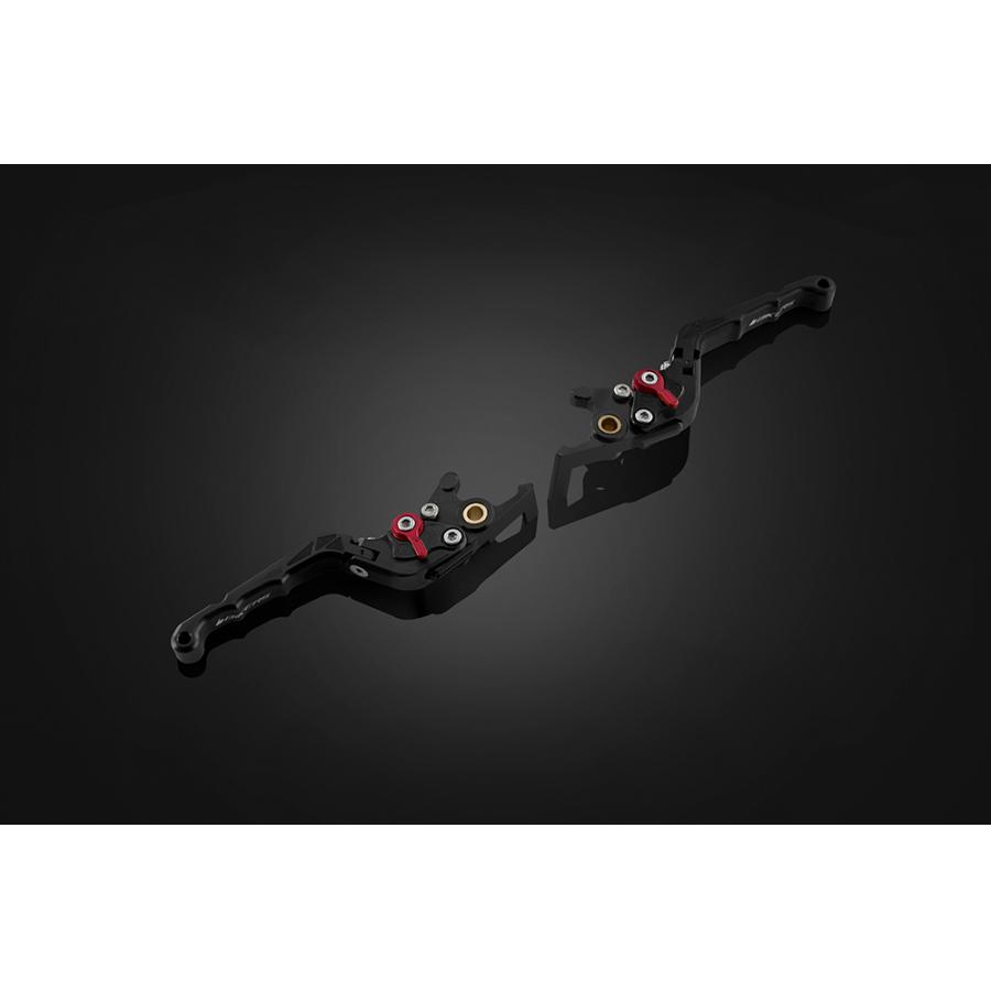 BIKERS (バイカーズ) レバーセット 可倒式 カーブタイプ ブラック FORZA H1022-BLK