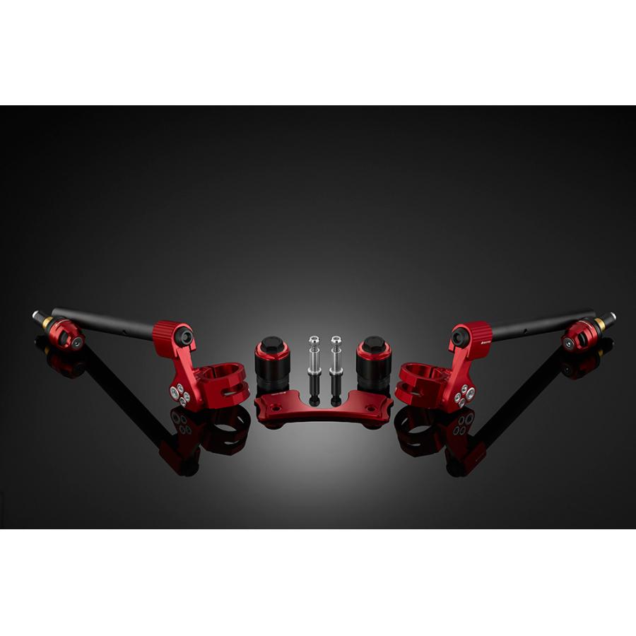 BIKERS (バイカーズ) アジャスタブルセパレートハンドル レッド Ninja650 K0461-RED