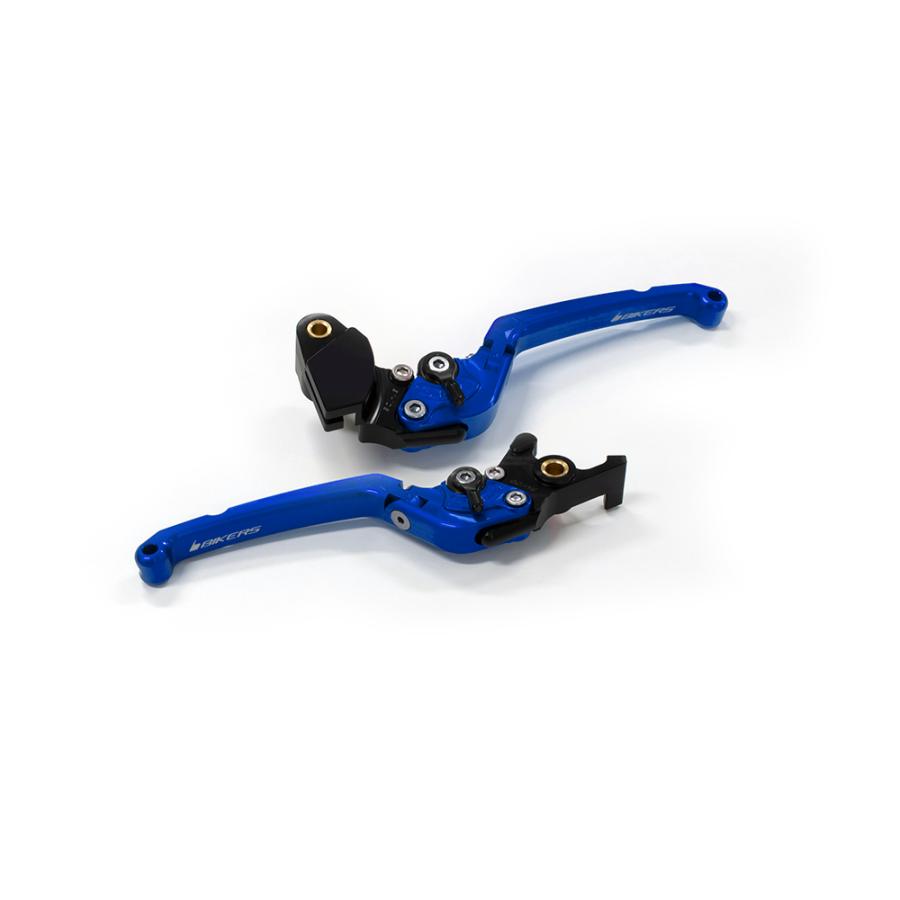 BIKERS (バイカーズ) レバーセット 可倒式 フラットタイプ ブルー ZX-25R Ninja650/Z650 Z900 K0524-BLU