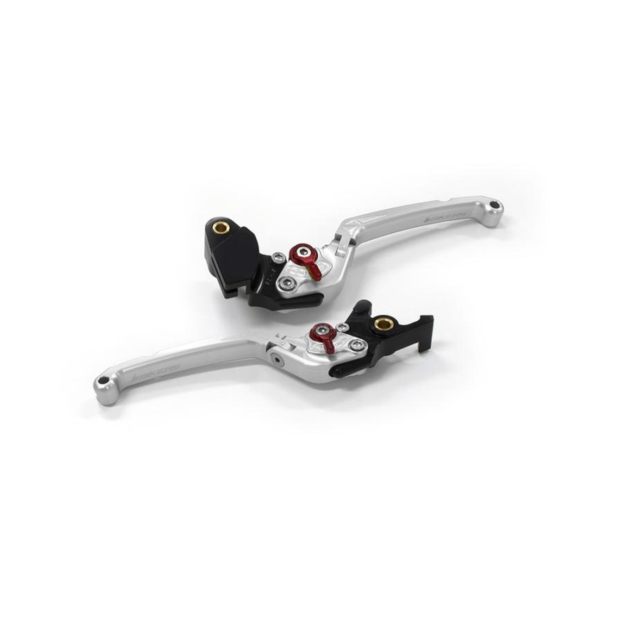 BIKERS (バイカーズ) レバーセット 可倒式 フラットタイプ シルバー ZX-25R Ninja650/Z650 Z900 K0524-SLV