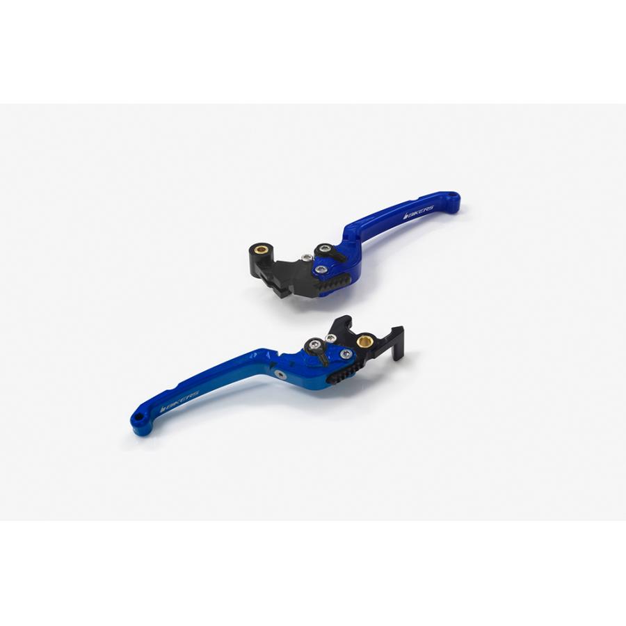 BIKERS (バイカーズ) レバーセット 可倒式 フラットタイプ ブルー YZF-R25/MT-25 Y0537-BLU