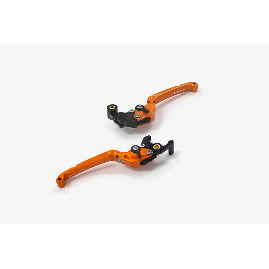 BIKERS (バイカーズ) レバーセット 可倒式 フラットタイプ オレンジゴールド YZF-R25/MT-25 Y0537-OGD