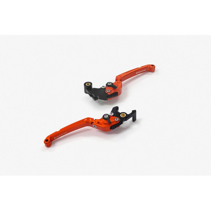 BIKERS (バイカーズ) レバーセット 可倒式 フラットタイプ オレンジ YZF-R25/MT-25 Y0537-ORG