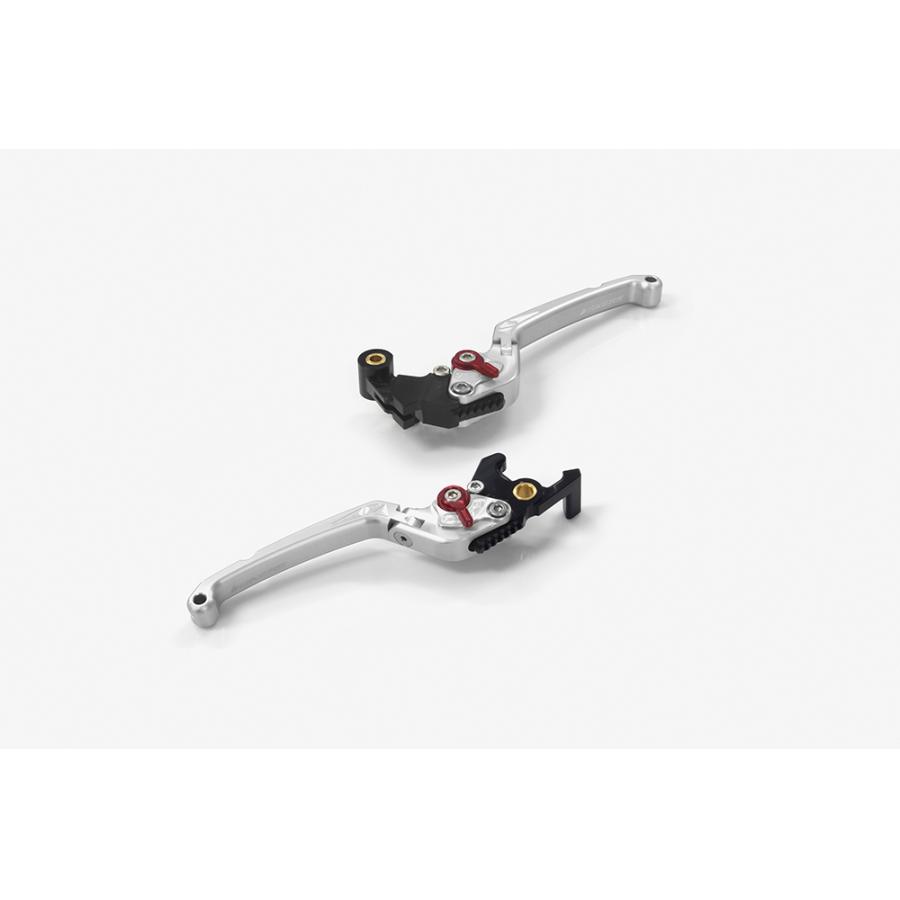 BIKERS (バイカーズ) レバーセット 可倒式 フラットタイプ シルバー YZF-R25/MT-25 Y0537-SLV