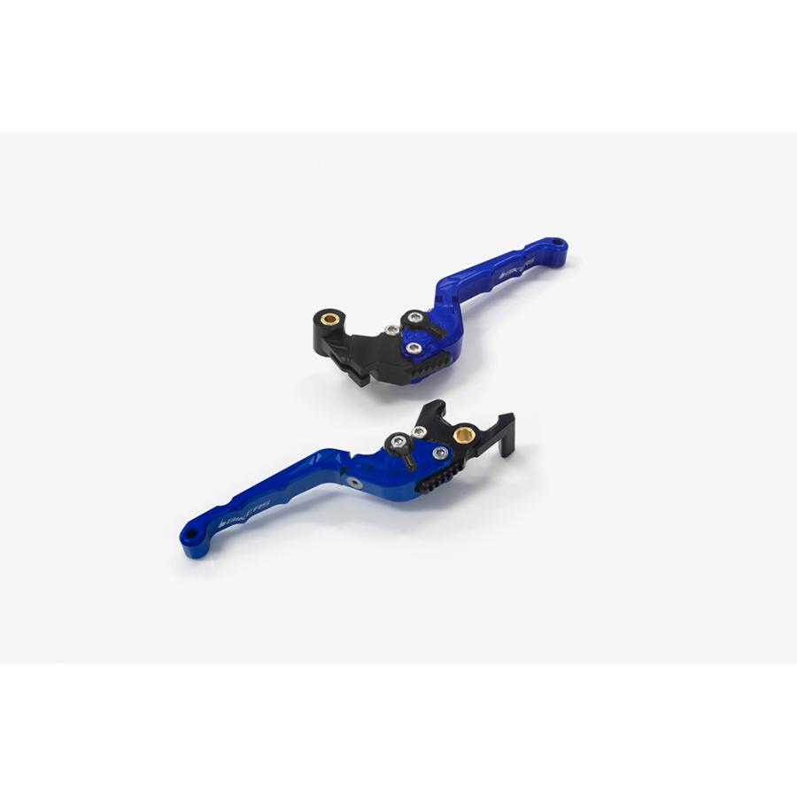 BIKERS (バイカーズ) レバーセット 可倒式 カーブタイプ ブルー YZF-R25/MT-25 Y0539-BLU