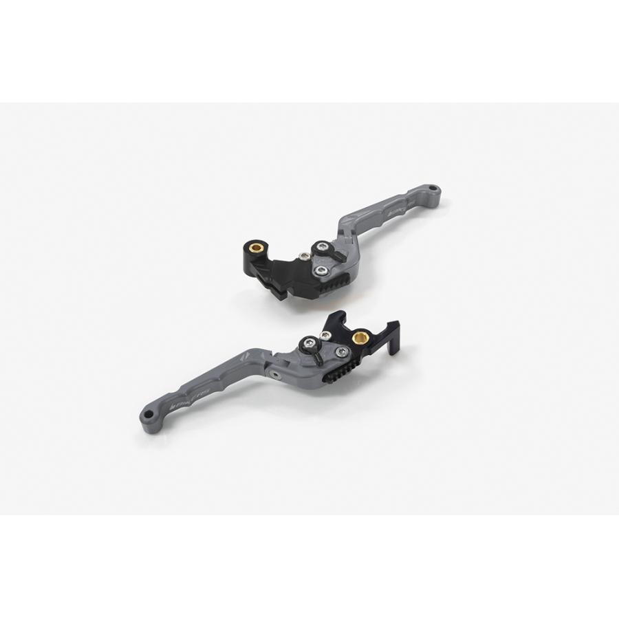 BIKERS (バイカーズ) レバーセット 可倒式 カーブタイプ グレー YZF-R25/MT-25 Y0539-GRY