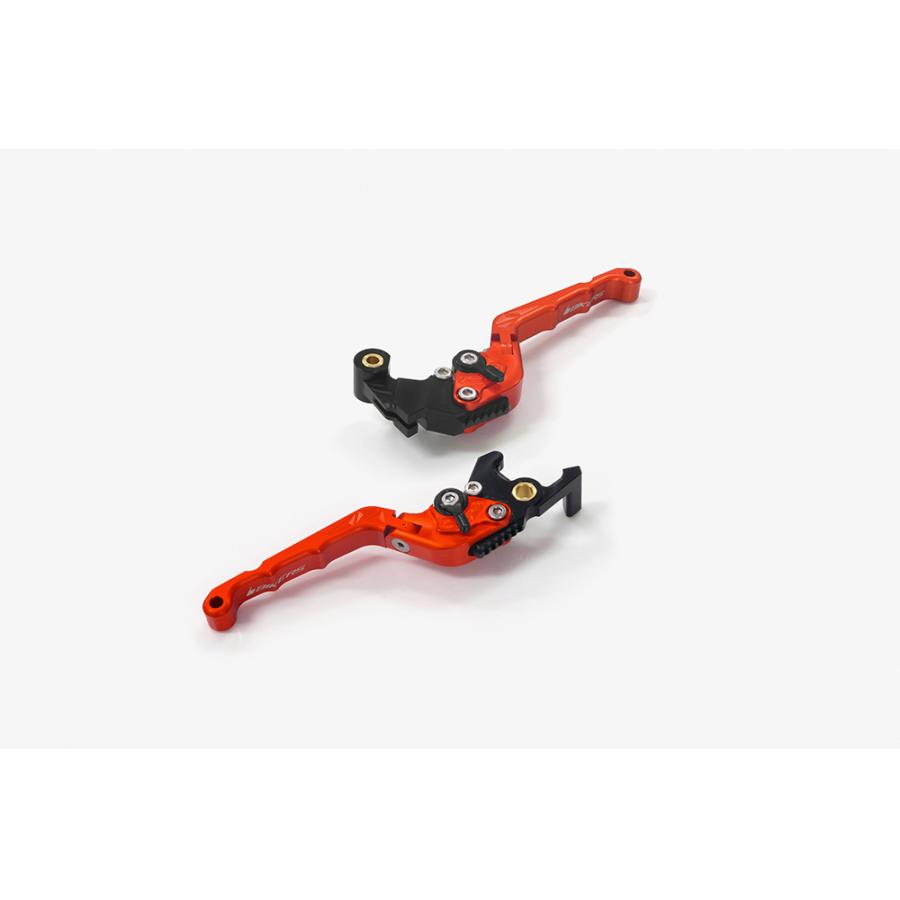 BIKERS (バイカーズ) レバーセット 可倒式 カーブタイプ オレンジ YZF-R25/MT-25 Y0539-ORG