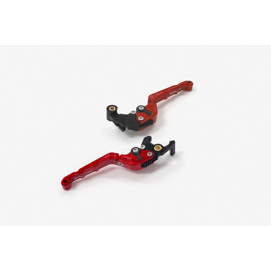 BIKERS (バイカーズ) レバーセット 可倒式 カーブタイプ レッド YZF-R25/MT-25 Y0539-RED