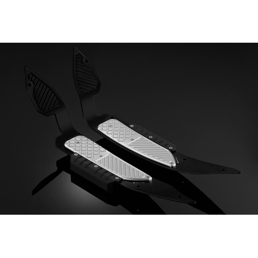 BIKERS (バイカーズ) フットプレート ブラック/シルバー PCX/PCX150 H0533-BLK-SLV