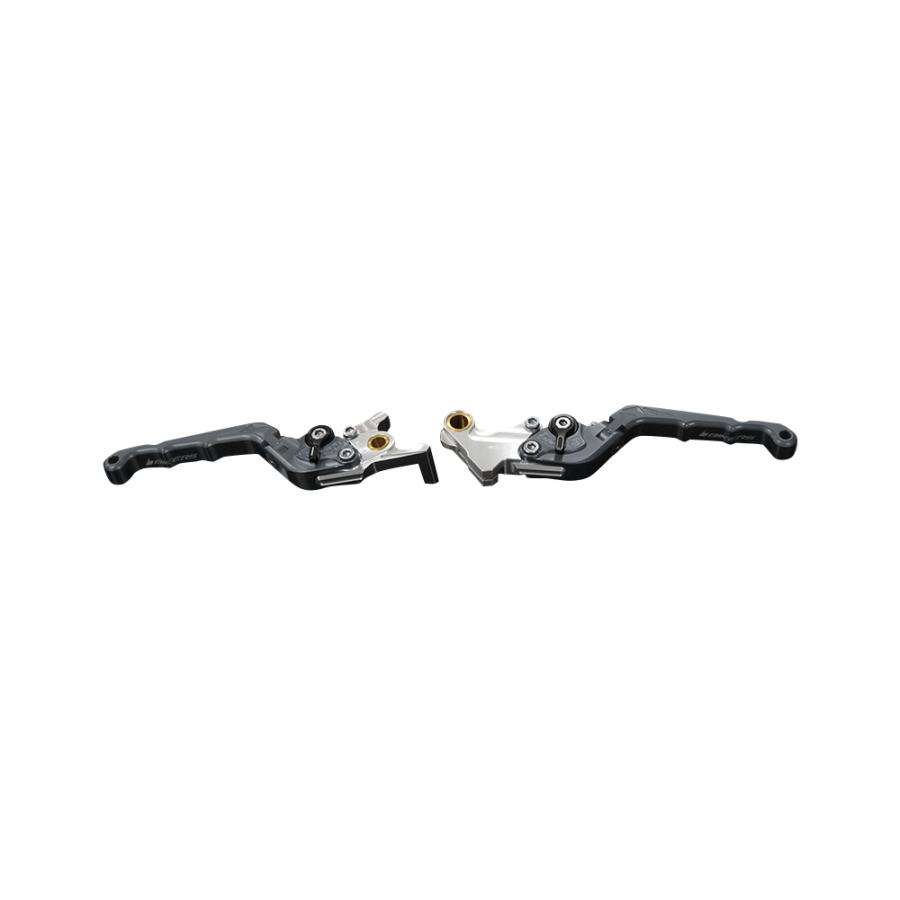 BIKERS (バイカーズ) 可倒式 アジャスタブル レバーセット グレー グロム GROM モンキー125 MONKEY125 CB250R/CB125R H0989-GRY