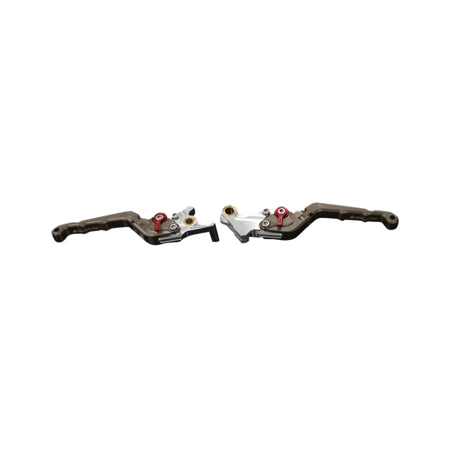 BIKERS (バイカーズ) 可倒式 アジャスタブル レバーセット チタン グロム GROM モンキー125 MONKEY125 CB250R/CB125R H0989-TIN