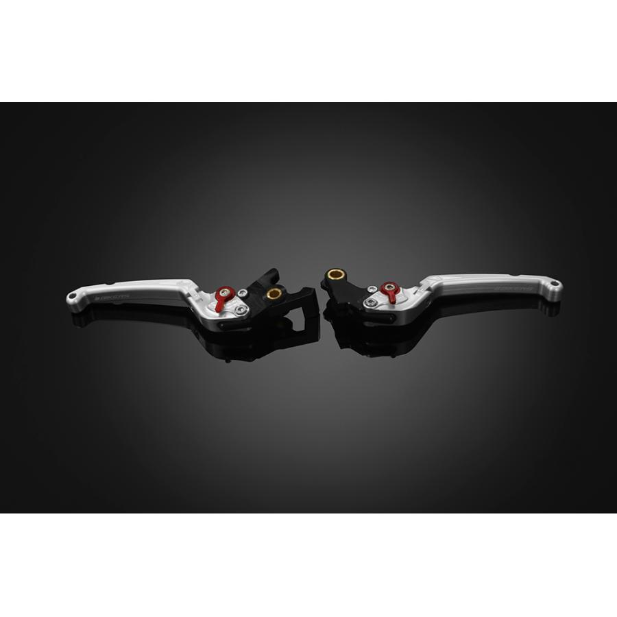 BIKERS(バイカーズ) ブレーキ クラッチ レバー レブル250 CBR400R アルミビレット 可倒式 6段階調整 フラット シルバー BK-H0995-SLV