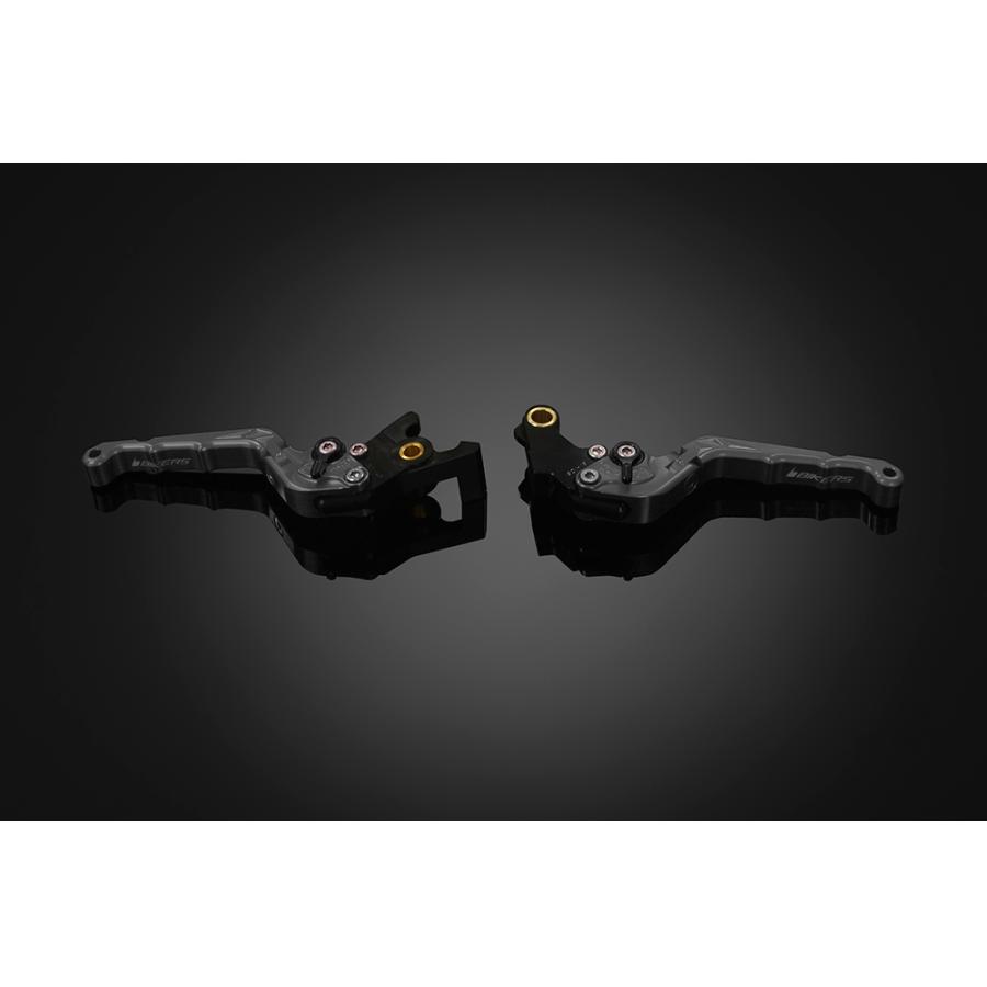 BIKERS(バイカーズ) ブレーキ クラッチ レバー レブル250 CBR400R アルミビレット 可倒式 6段階調整 カーブ グレー BK-H0997-GRY