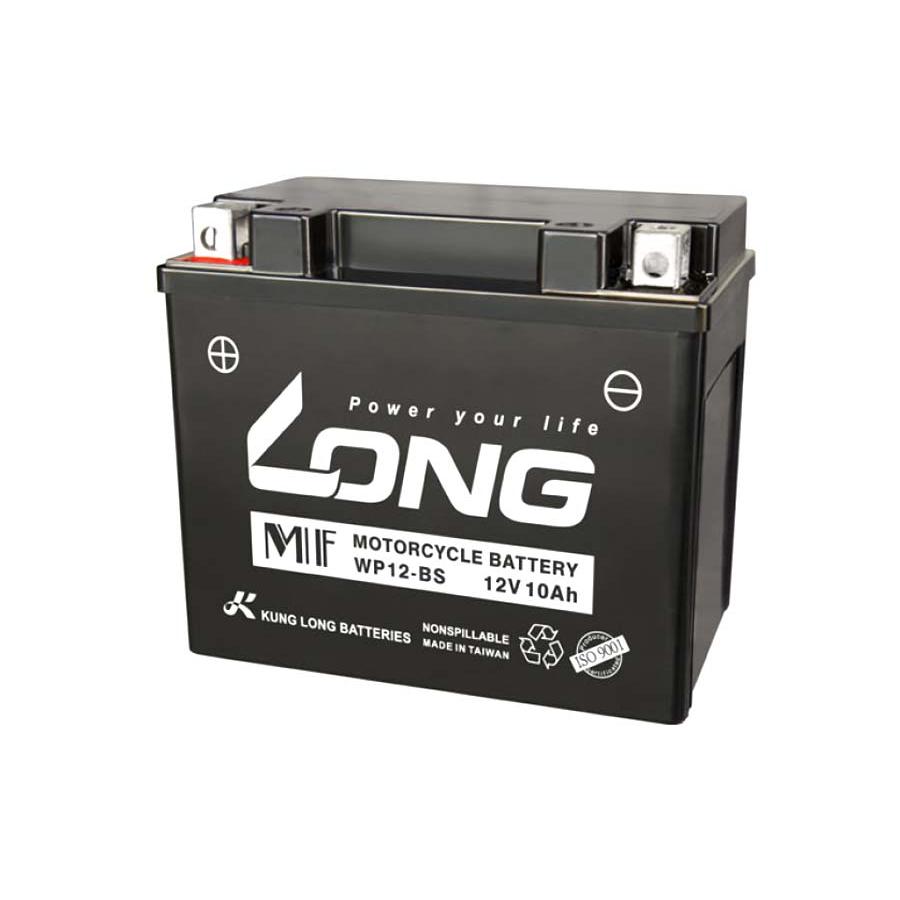 ロングバッテリー バッテリー 12V/10Ah 液注入済 互換 YTX12-BS 相当